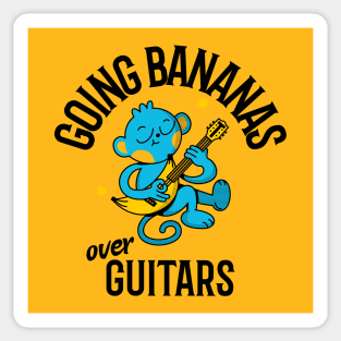 Going Bananas over Guitars Sticker